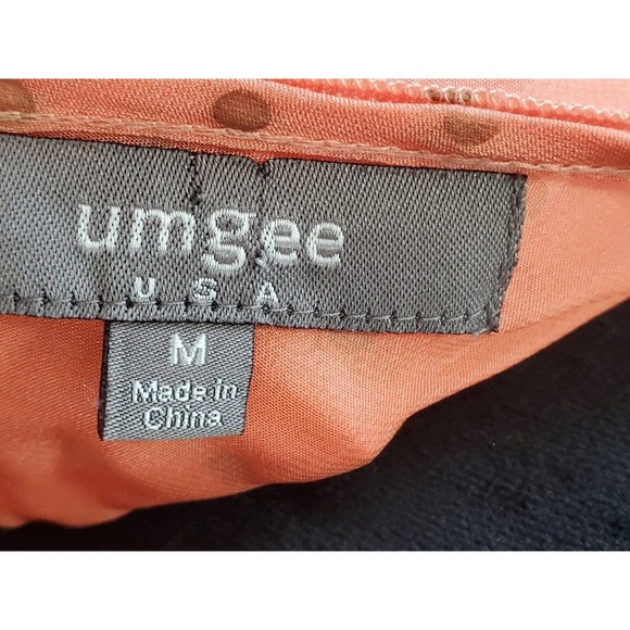 Umgee Women Orange Cotton Round Neck Long Sleeve Casual Knee Length Dress Size M - Picture 9 of 13